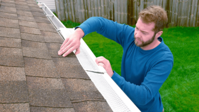 Installing Ladder Gutter Protectors